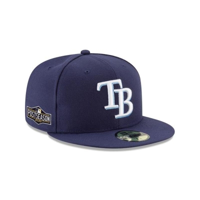 Sapca New Era Tampa Bay Rays MLB Postseason Side Patch 59FIFTY Fitted - Albastri